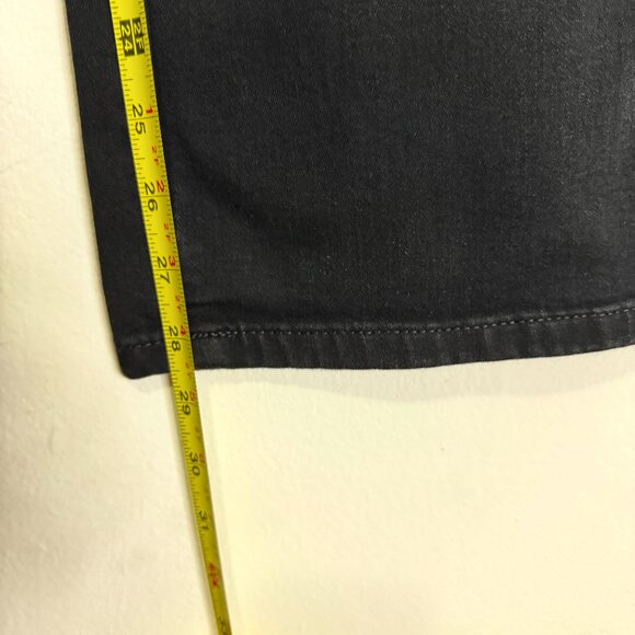 Chico's Pull On Bootcut Jeans Black Denim Size 2 (US 12) Elastic Waist , EUC - Picture 6 of 7